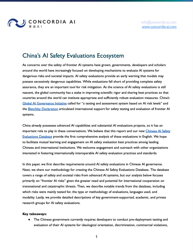 China's AI Safety-Evaluations Ecosystem